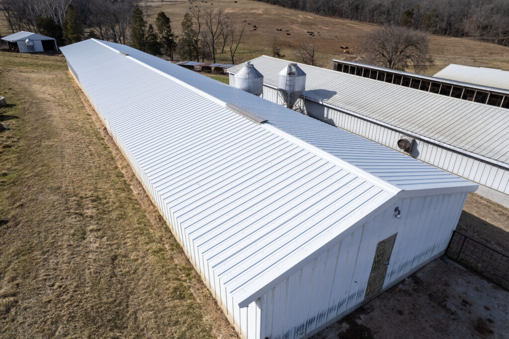 Commercial metal roofing - R panel exposed fastener